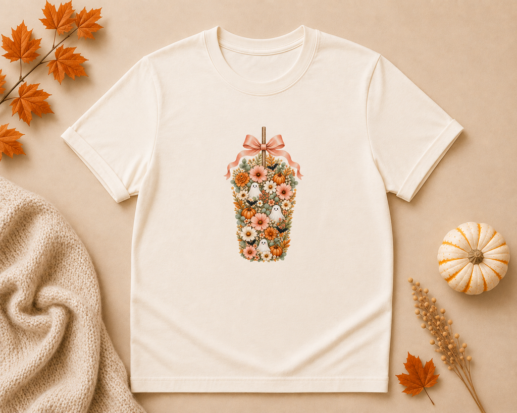 Fall Ghost Bouquet Glass