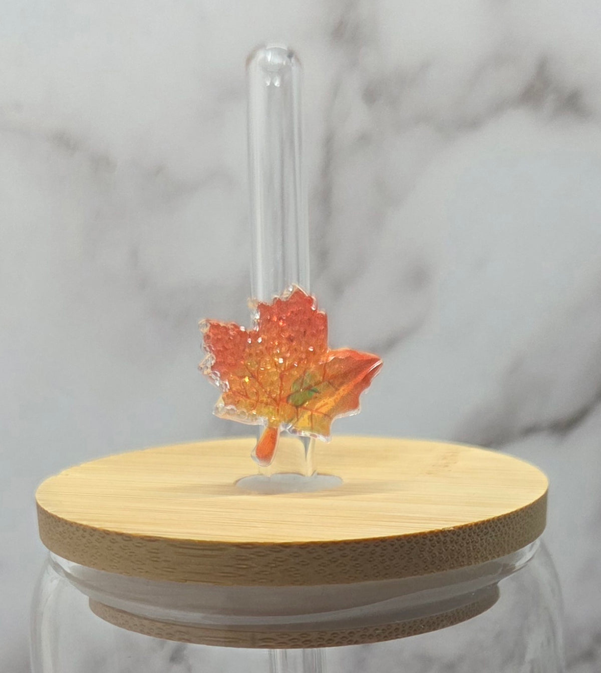 Spooky Fall Glass Straws 7.8 inch