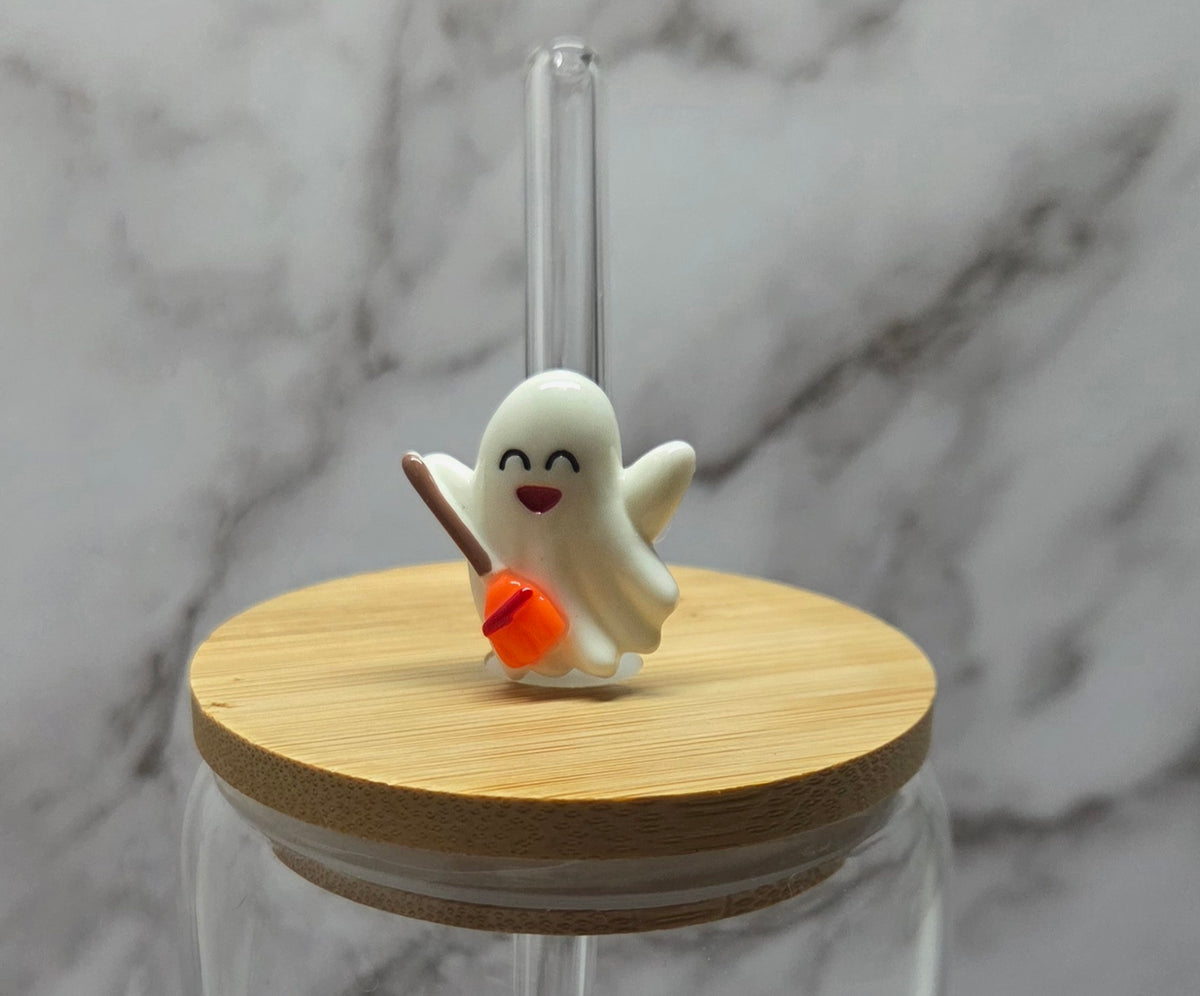 Spooky Fall Glass Straws 7.8 inch