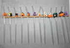 Spooky Fall Glass Straws 7.8 inch