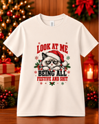 Grumpy Christmas Cat