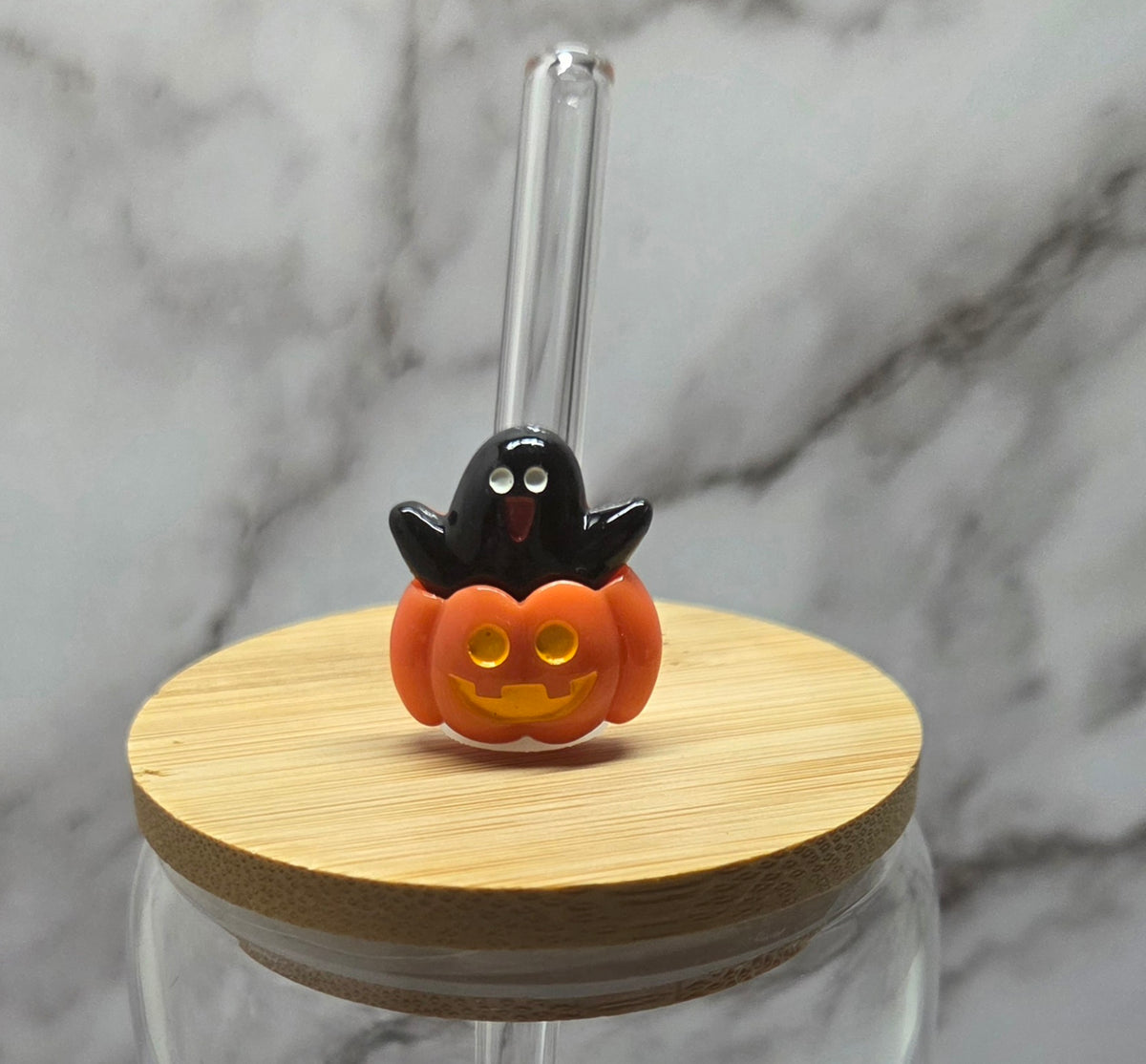 Spooky Fall Glass Straws 7.8 inch