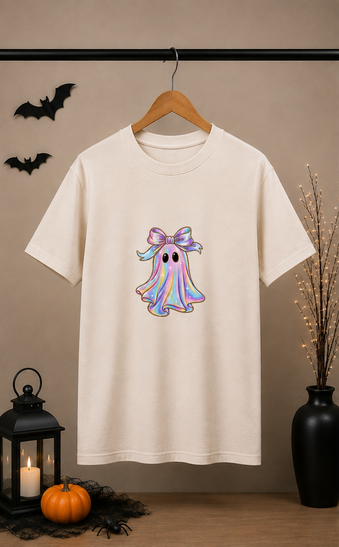 Rainbow Ghost with Bow