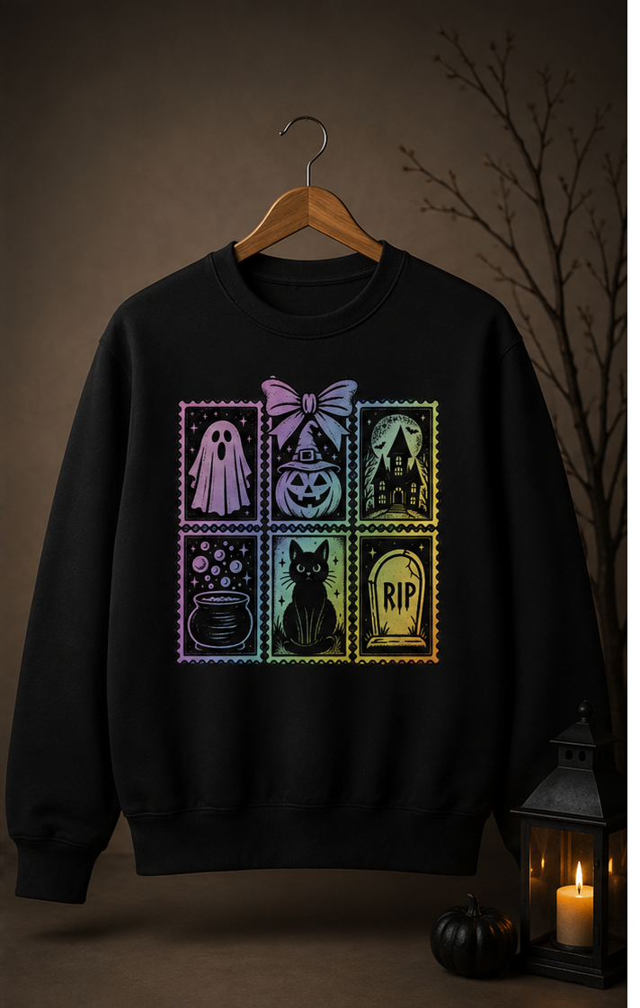 Retro Halloween Stamps