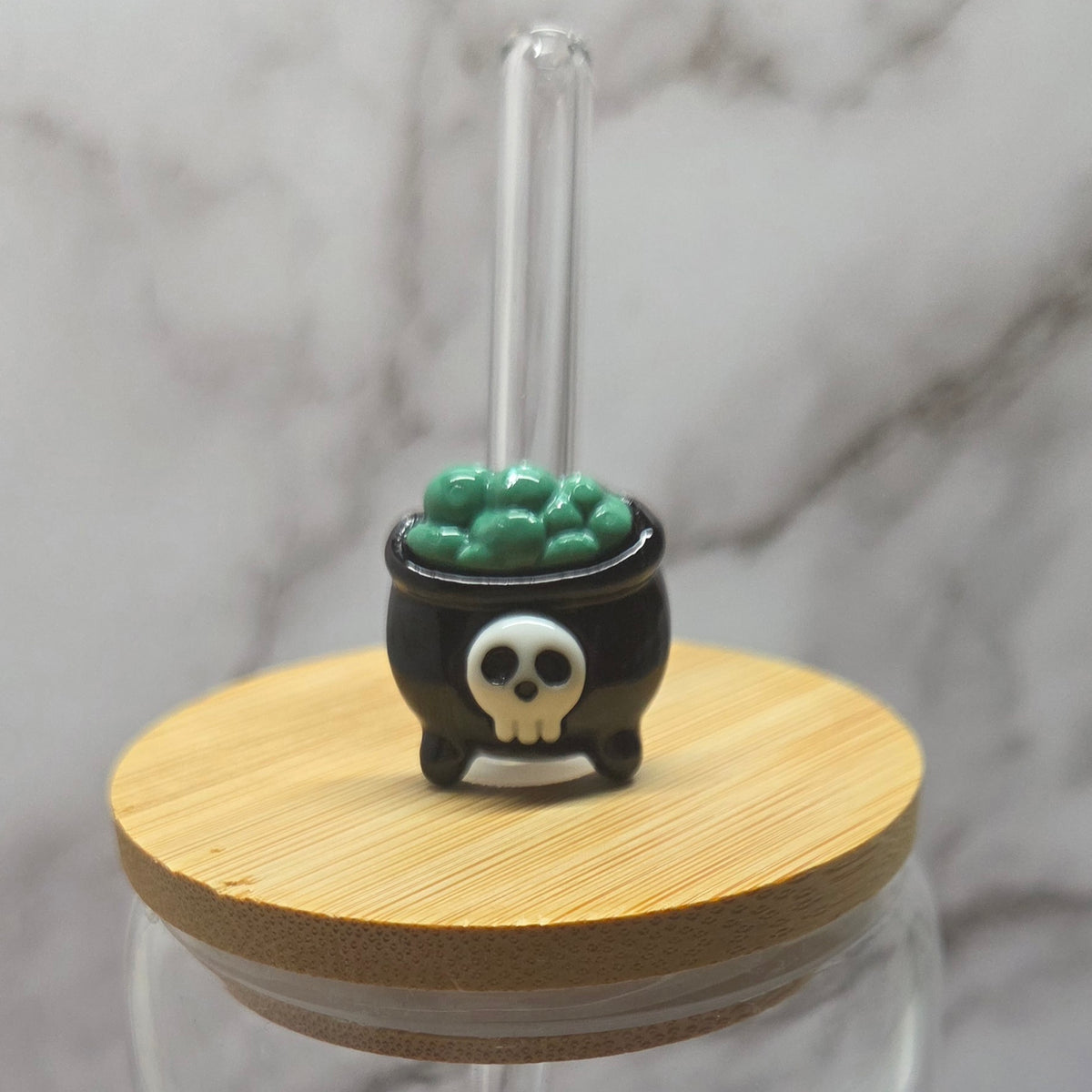 Spooky Fall Glass Straws 7.8 inch